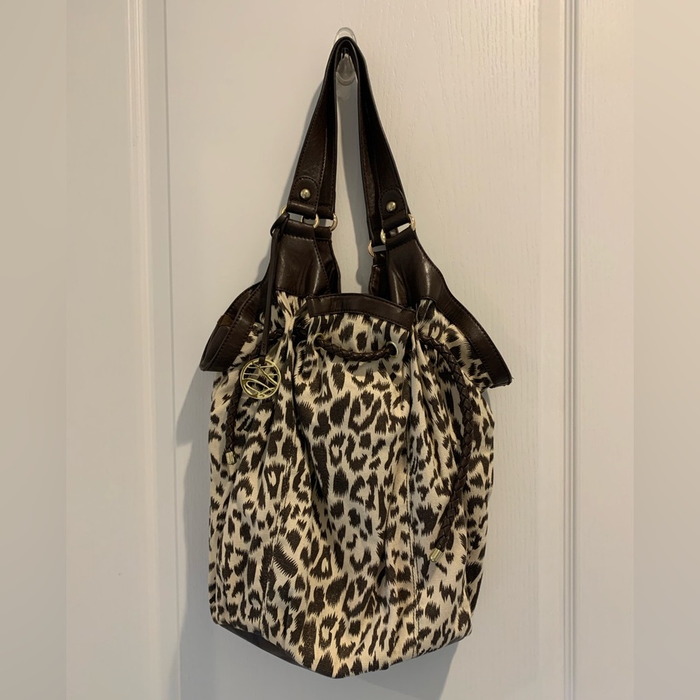 Style&Co Leopard Brown Shoulder Bag Hobo Animal Print Casual Fall Purse Y2K
